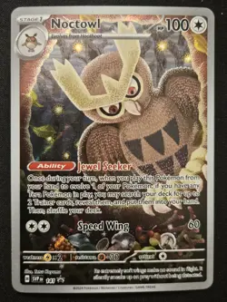 Noctowl SVP141 Black Star Promos Stellar Crown Full Art Holo Pokémon TCG 2024 NM - Image 3