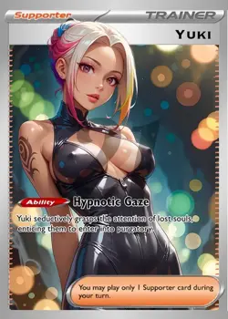 Waifu Cuties Yuki Hypnotic Gaze - Rainbow Holo Full Art Pokémon Card - Image 1