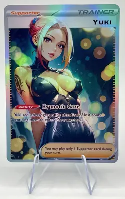 Waifu Cuties Yuki Hypnotic Gaze - Rainbow Holo Full Art Pokémon Card - Image 2