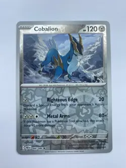 Pokemon TCG Scarlet & Violet Black Bolt Cobalion 066/086 Reverse Holo - Image 1