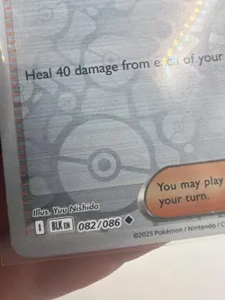 Fennel 082/086 Reverse Holo Pokemon TCG SV: Black Bolt NM/MINT - Image 9