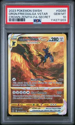 Pokémon Crown Zenith Origin Forme Dialga VSTAR Gold Secret Rare GG68/GG70 PSA 10 - Image 1