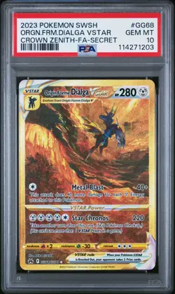 Pokémon Crown Zenith Origin Forme Dialga VSTAR Gold Secret Rare GG68/GG70 PSA 10 - Image 3
