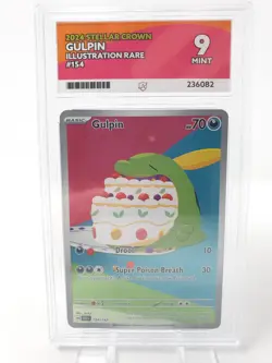 Gulpin 154/142 ACE 9 Stellar Crown Pokemon TCG Card Graded Illustration Rare ENG - Image 1