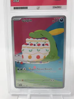 Gulpin 154/142 ACE 9 Stellar Crown Pokemon TCG Card Graded Illustration Rare ENG - Image 2