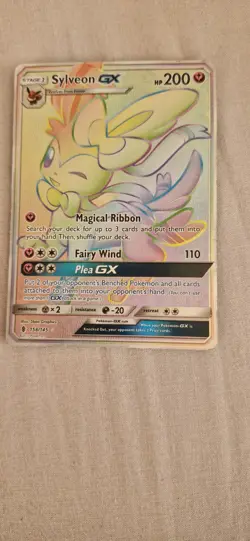 Pokemon Guardians Rising Secret Rare Full Art Sylveon GX Card 158/145 - Image 3
