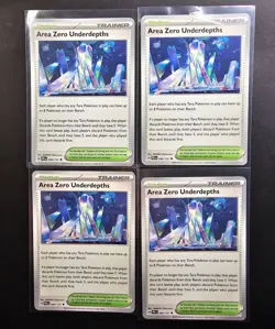 4x Area Zero Underdepths 094/131 Playset Prismatic Evolutions Pokemon NM - Image 1