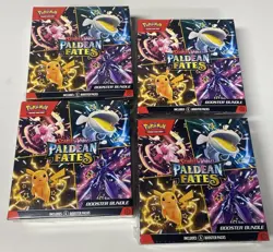 LOT OF 4 Pokemon TCG Scarlet & Violet Paldean Fates SV4.5 Booster Bundle NEW - Image 1