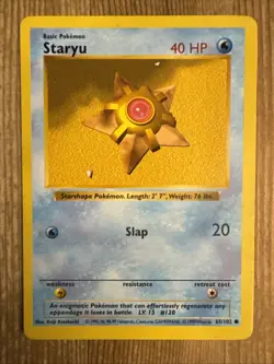 Pokemon - Staryu 65/102 Common - WOTC Base Set Shadowless - DMG - Image 3