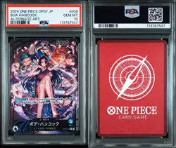 PSA10 Boa Hancock L Leader Parallel OP07-038 One Piece Card Japanese - Image 1