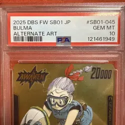 PSA10 Dragon Ball SUPER FUSION WORLD Bulma SB01-045 Japan Trading Card - Image 2
