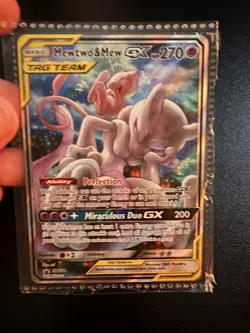 PokÃ©mon Mewtwo and Mew GX TCG Sun & Moon Holo Promo Card #SM191. - Image 2