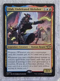 MTG Lilah, Undefeated Slickshot Outlaws of Thunder Junction (OTJ) #217 Rare NM - Image 4