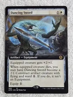 MTG Dancing Sword (Extended Art) #360 Adventures in the Forgotten Realms Rare NM - Image 1