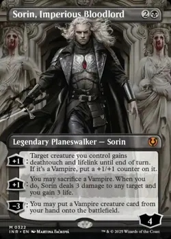 1x Sorin, Imperious Bloodlord - Foil - Borderless Light Play MTG Magic - Kid Ica - Image 1