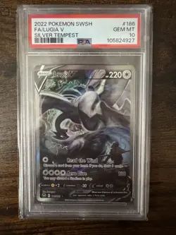Lugia V Alt Art #186/195 Silver Tempest Pokemon. PSA GEM MINT 10. - Image 1