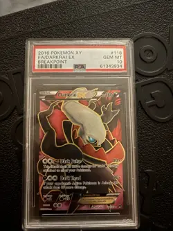 Pokemon 2016 XY Breakpoint #118 Full Art Darkrai EX - Image 1