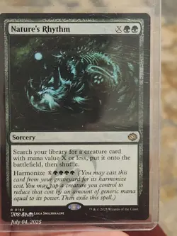 x1 Nature's Rhythm TDM Tarkir Dragonstorm MTG 150 RARE M/NM 1x - Image 1