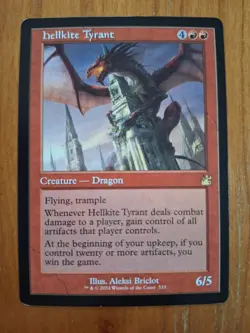 Hellkite Tyrant RVR  333 Rare Retro Frame Ravnica Remastered Dragon NM MTG - Image 2