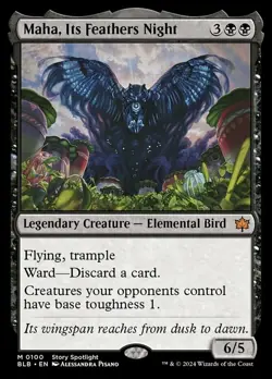 [1x] Maha, Its Feathers Night - Near Mint, English - Bloomburrow MTG Magic - Image 1