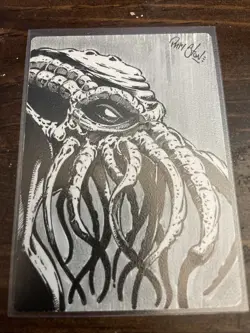 Mind Flayer Sketch On Abdel Adrian, Gorion’s Ward Artist Proof Signed Phil Stone - Image 1