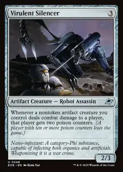 x4 Virulent Silencer - Foil U MTG Edge of Eternities M/NM, English - Image 1