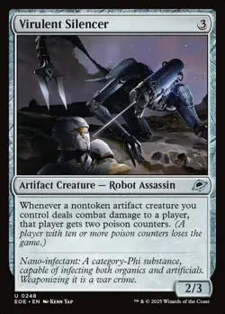 x4 Virulent Silencer - Foil U MTG Edge of Eternities M/NM, English - Image 2