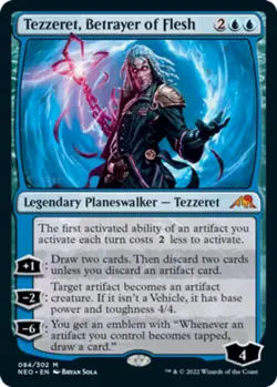 1 x Tezzeret, Betrayer of Flesh - Kamigawa: Neon Dynasty - NM-Mint - MTG - Image 1