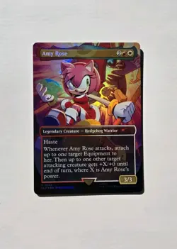 MTG Sonic The Hedgehog Secret Lair Amy Rose Foil NM - Image 1