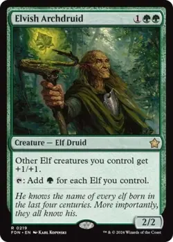 NM Foil R - Elvish Archdruid: Foundations - Image 1