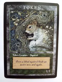 4x Squirrel Old Style Tokens / 4x Squirrel Tokens for MTG. Retro Style - Image 3