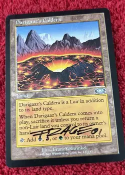 Signed Franz Vohwinkel Darigaaz's Caldera Planeshift Magic the Gathering MTG - Image 1