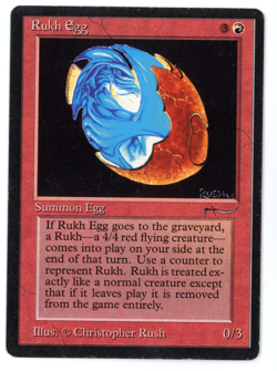 Rukh Egg Dark -- MTG (P Quality) - Arabian Nights - See scans!! - Image 3