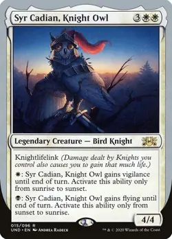 MTG Syr Cadian, Knight Owl ** Unsanctioned ** English (NM) - Image 3