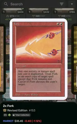 Fork MTG Revised / 3rd Edition Excellent Condition 1 Owner on the Reserved list! - Image 15