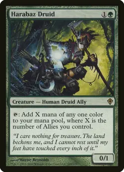 Worldwake (WWK) regular Rare Harabaz Druid MTG MOL Magic - Image 1