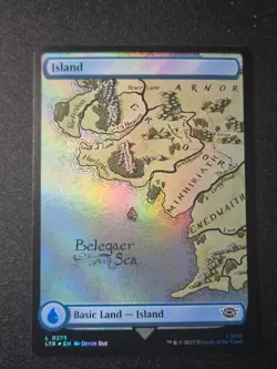 Island basic land FOIL #0275 MTG LOTR Belegaer Sea - Image 1