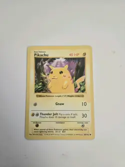 Pikachu Red Cheeks Base Set Shadowless Card 058/102 Regular HP Condition - Image 1