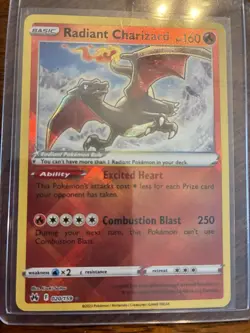 PokÃ©mon TCG Crown Zenith Radiant Charizard Holo Card 020/159 Radiant Rare - Image 3