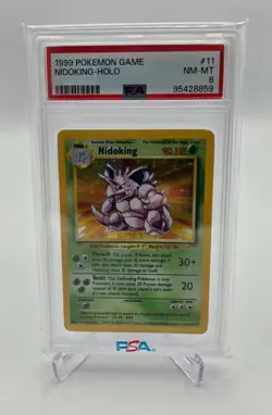 Nidoking 11/102 Base Set Holo PSA 8 Rare Vintage Graded Pokemon Card WOTC - Image 1