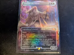 MTG Magic the Gathering FOIL Gandalf the White Borderless LTR! - Image 1