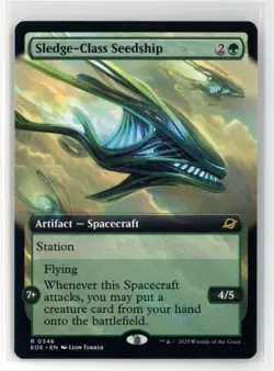 MtG EoE Sledge-Class Seedship #346 Extended Art Non-Foil - Image 1