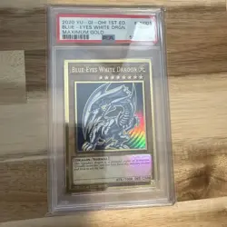 BLUE EYES WHITE DRAGON 2020 Yugioh 1st Edition - MAGO-EN001 Maximum Gold PSA 9 - Image 1