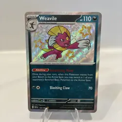 Weavile 183/091 Paldean Fates Holo Shiny Pokemon TCG Trading Card Game - Image 1