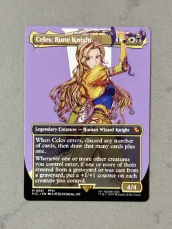 Celes Rune Knight #201 Borderless Mythic Commander MTG Final Fantasy FIC - NM - Image 1