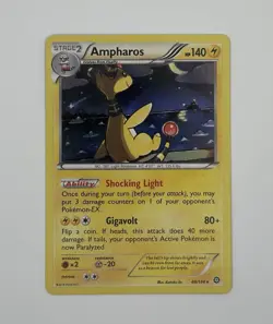 Pokemon 2016 XY Steam Siege 40/114 Holo Rare Ampharos NM - Image 1