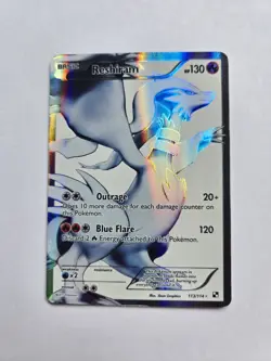 PokÃ©mon Reshiram TCG Card 113/114 Black White Full Art Ultra Rare  - Image 1