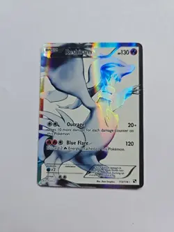 PokÃ©mon Reshiram TCG Card 113/114 Black White Full Art Ultra Rare  - Image 2