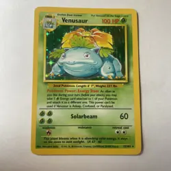 Vintage 1999 Pokemon Card Venusaur Base Set 15/102 Holo Rare NM/LP - Image 3