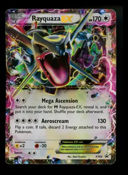 #2 Rayquaza EX XY69 Black Star Promo 2015 SHINY Holo Rare PokÃ©mon Card TCG - Image 1